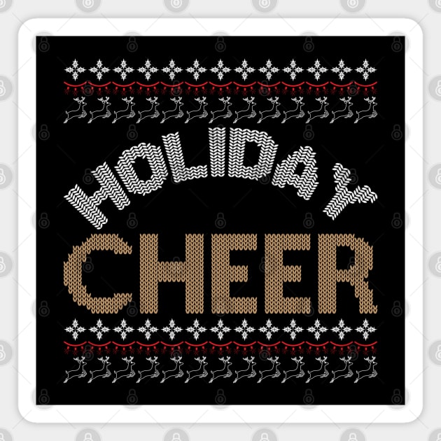 Holiday Cheer ugly christmas sweater Magnet by MZeeDesigns